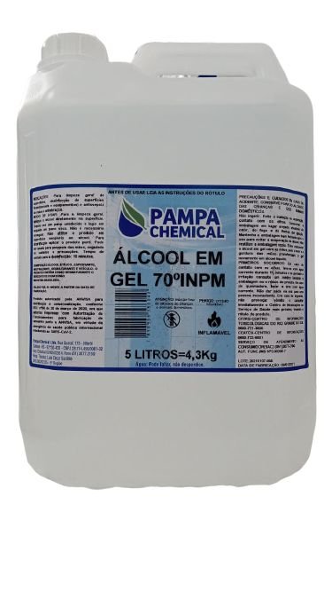 Álcool Gel 500ml Pampa Chemical